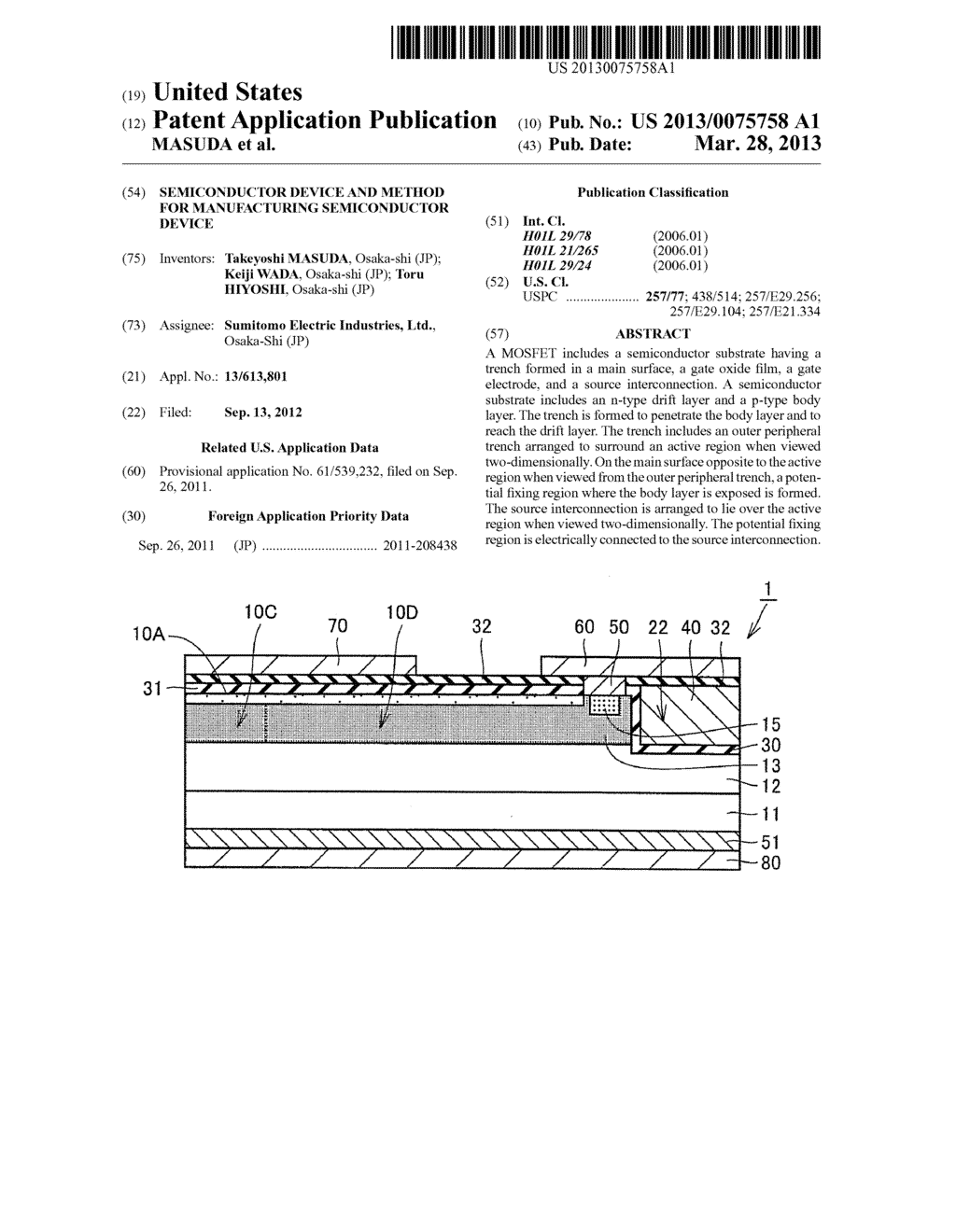 SEMICONDUCTOR DEVICE AND METHOD FOR MANUFACTURING SEMICONDUCTOR DEVICE - diagram, schematic, and image 01