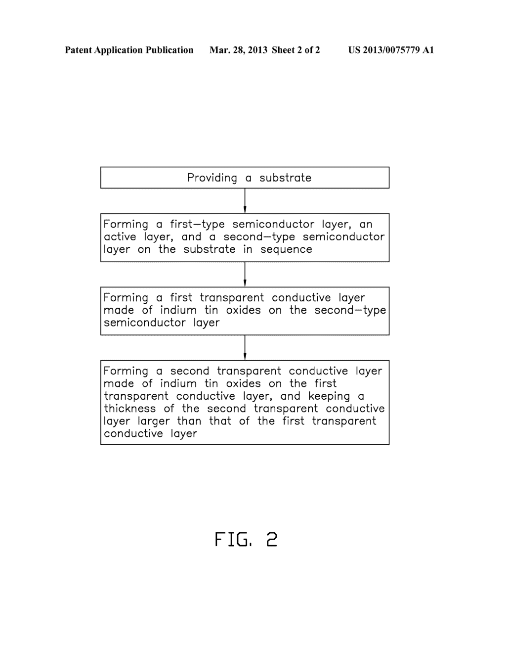 LIGHT EMITTING DIODE WITH MULTIPLE TRANSPARENT CONDUCTIVE LAYERS AND     METHOD FOR MANUFACTURING THE SAME - diagram, schematic, and image 03