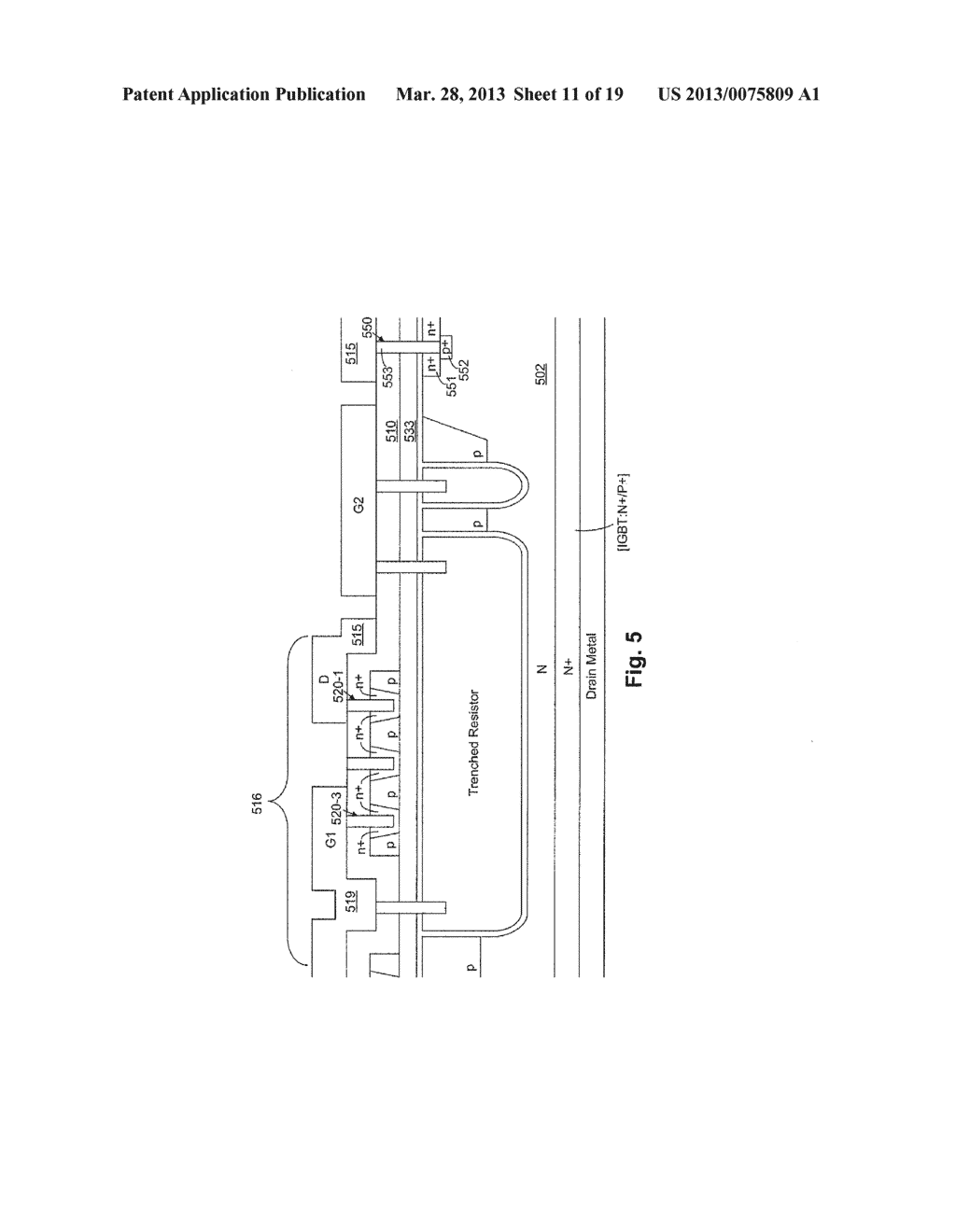 SEMICONDUCTOR POWER DEVICE WITH EMBEDDED DIODES AND RESISTORS USING     REDUCED MASK PROCESSES - diagram, schematic, and image 12