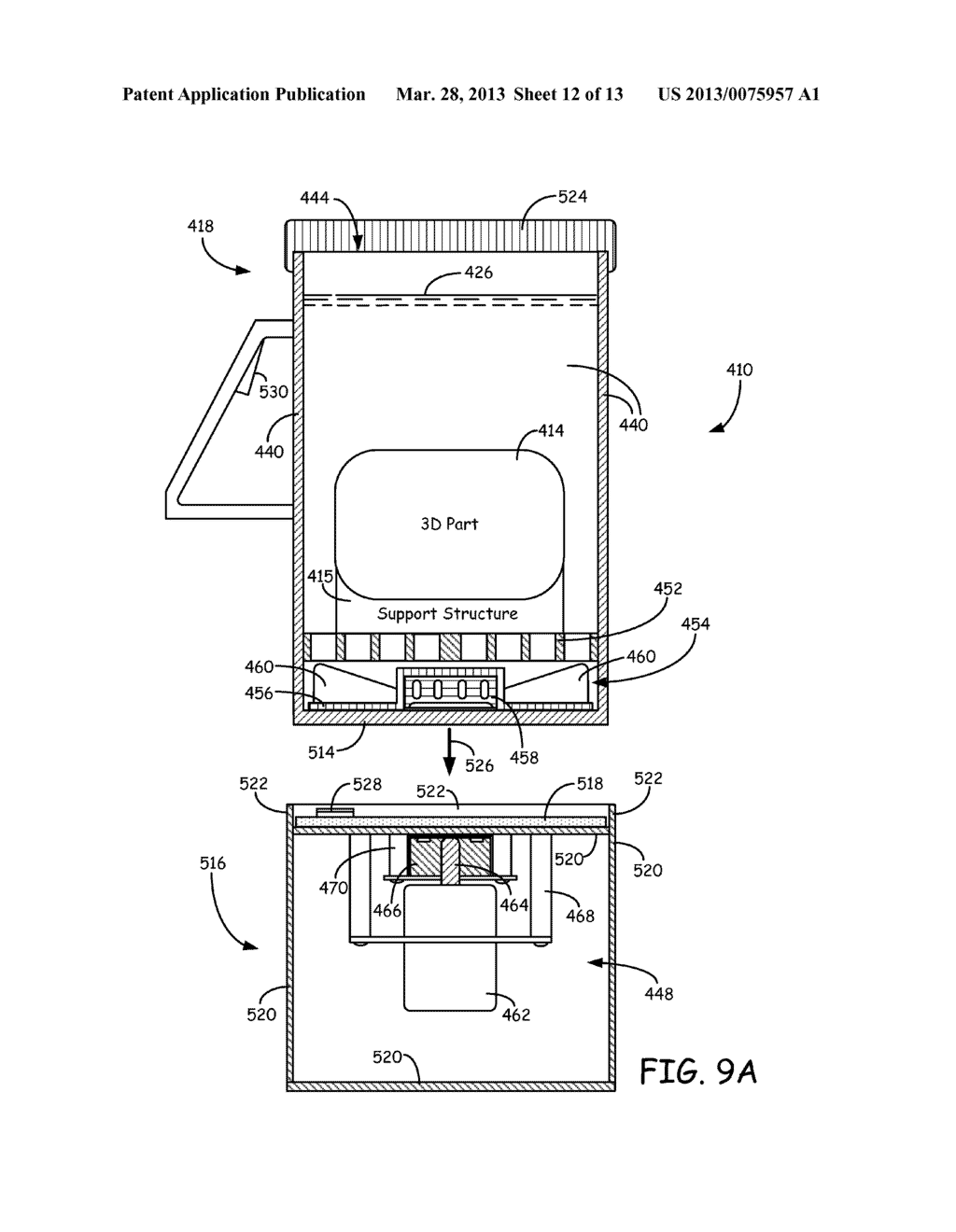 Support Structure Removal System - diagram, schematic, and image 13