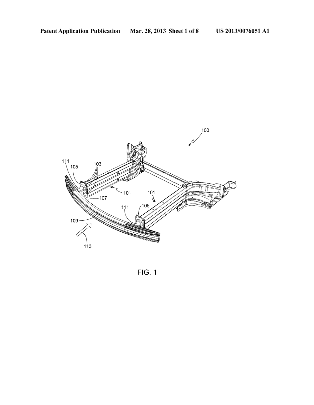 Integrated Energy Absorbing Vehicle Crash Structure - diagram, schematic, and image 02