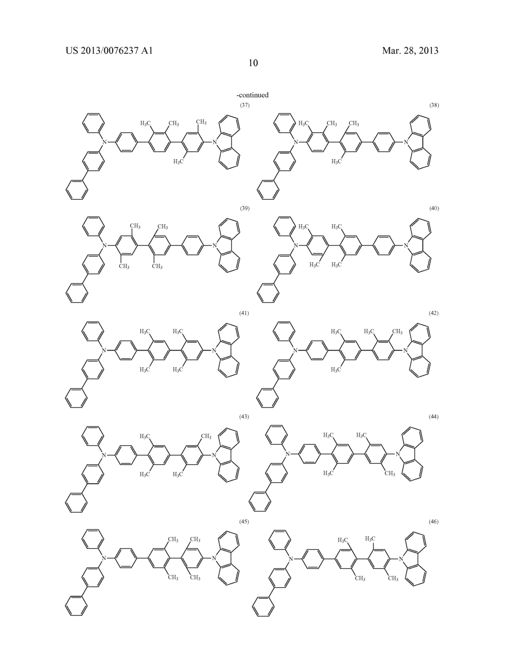 Aromatic Amine Compound, and Light-Emitting Element, Light-Emitting     Device, and Electronic Device Using the Aromatic Amine Compound - diagram, schematic, and image 34