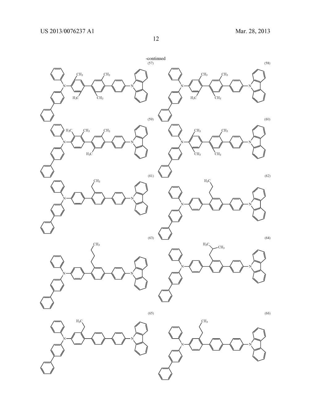 Aromatic Amine Compound, and Light-Emitting Element, Light-Emitting     Device, and Electronic Device Using the Aromatic Amine Compound - diagram, schematic, and image 36