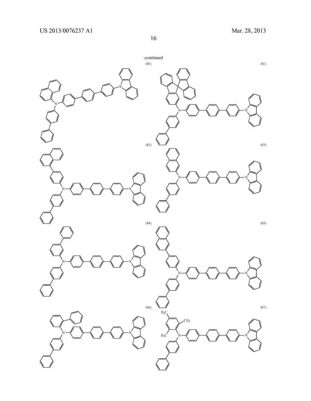 Aromatic Amine Compound, and Light-Emitting Element, Light-Emitting     Device, and Electronic Device Using the Aromatic Amine Compound - diagram, schematic, and image 40
