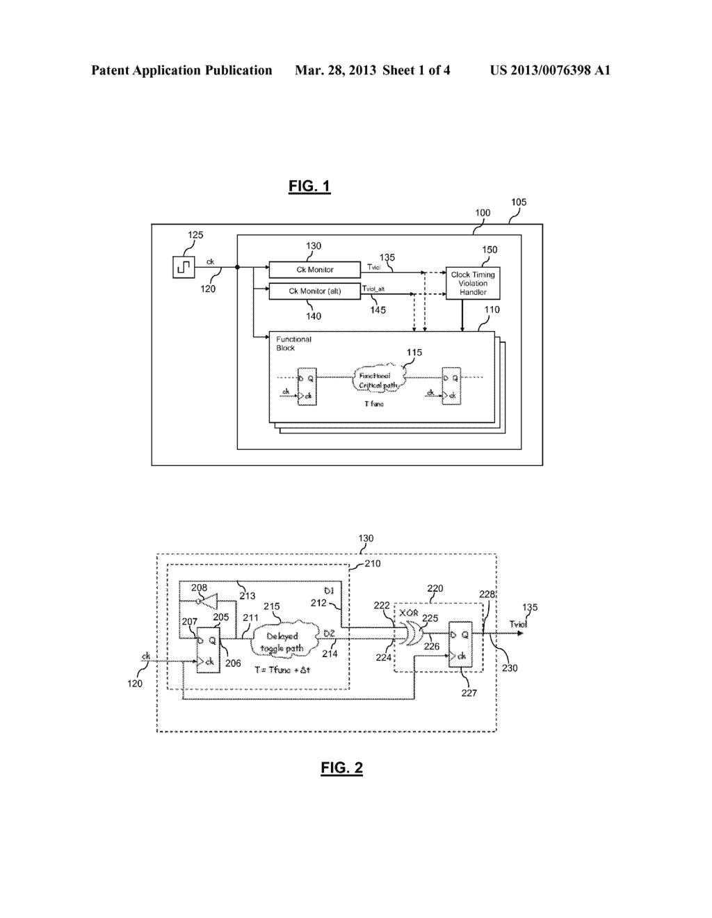 INTEGRATED CIRCUIT DEVICE, ELECTRONIC DEVICE AND METHOD FOR DETECTING     TIMING VIOLATIONS WITHIN A CLOCK - diagram, schematic, and image 02