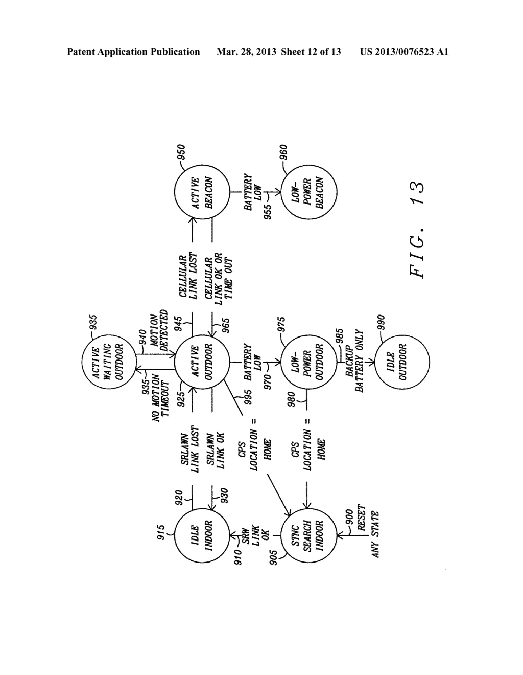 Low power location-tracking device with combined short-range and wide-area     wireless and location capabilities - diagram, schematic, and image 13