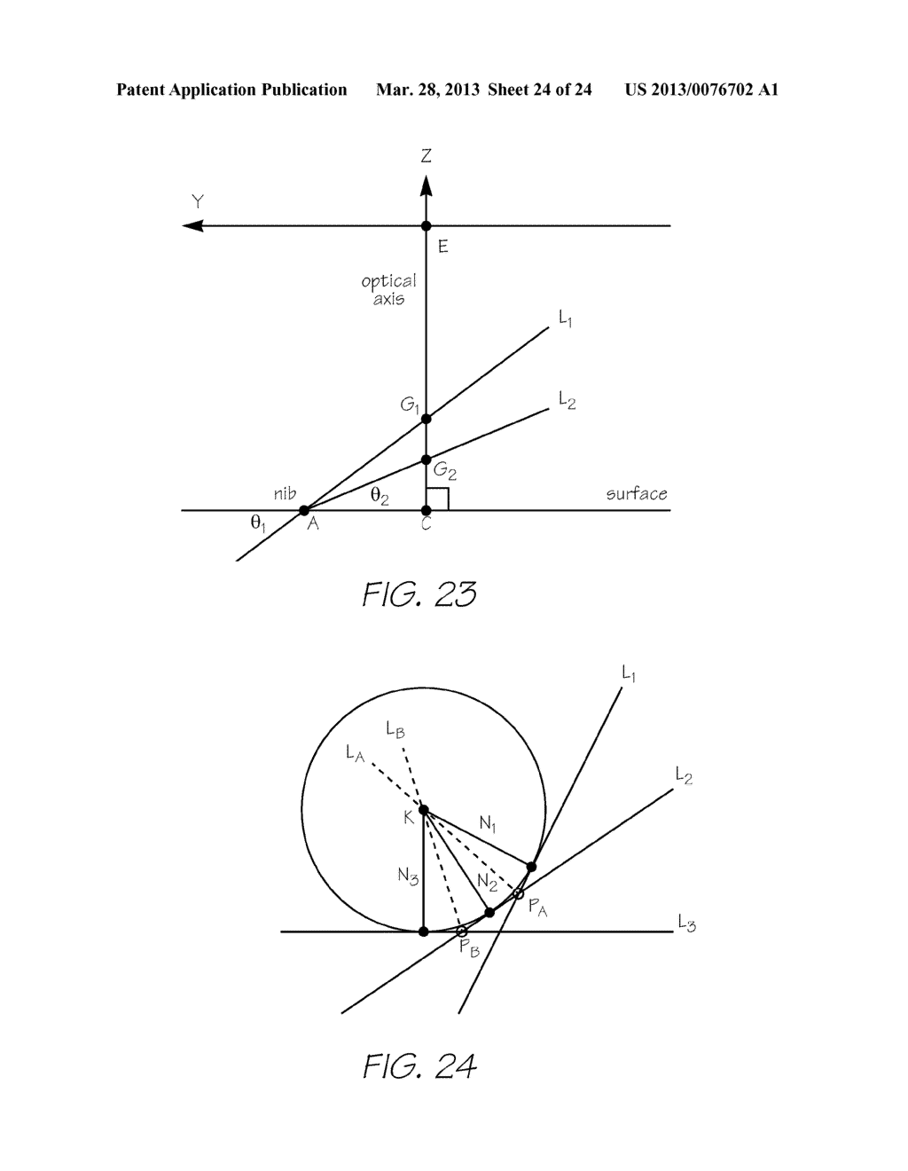 Estimating relative nib position from images captured at different     orientations - diagram, schematic, and image 25