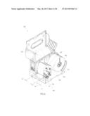 HORIZONTAL ADJUSTMENT DEVICE OF UPPER BASE OF BARCODE PRINTER diagram and image