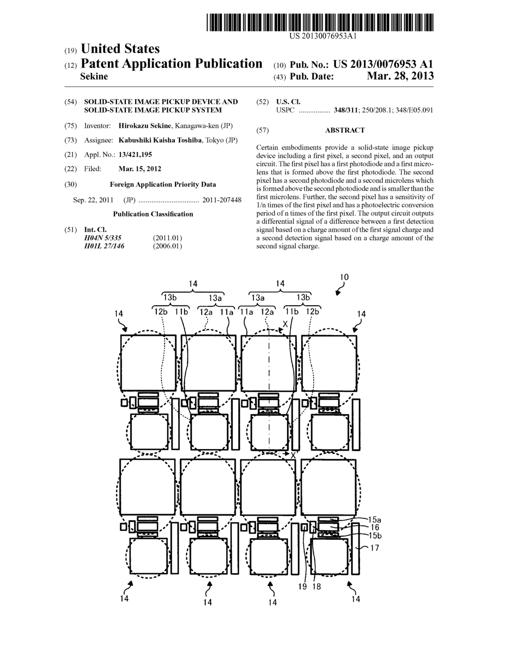 SOLID-STATE IMAGE PICKUP DEVICE AND SOLID-STATE IMAGE PICKUP SYSTEM - diagram, schematic, and image 01