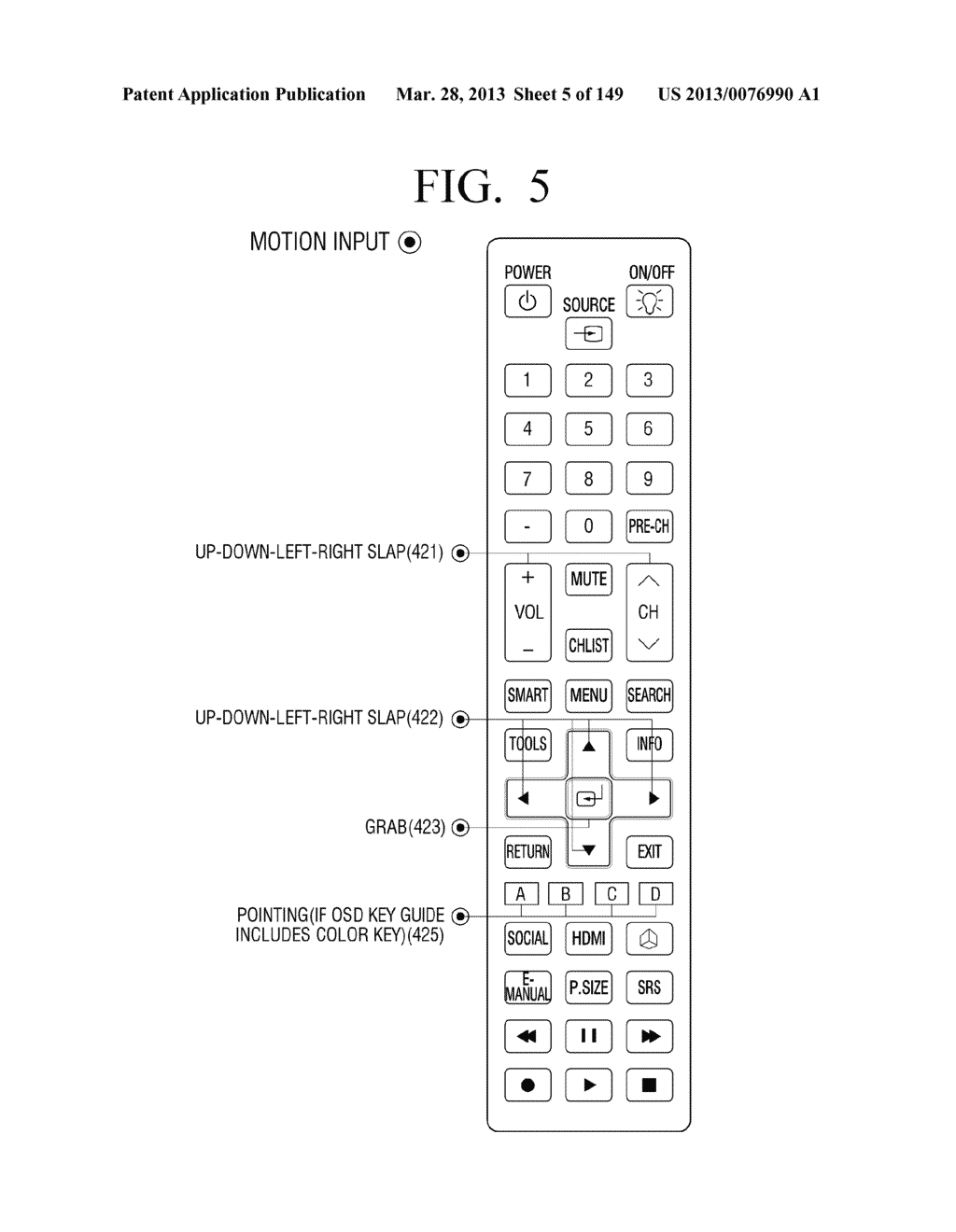 METHOD FOR CONTROLLING ELECTRONIC APPARATUS BASED ON MOTION RECOGNITION,     AND ELECTRONIC APPARATUS APPLYING THE SAME - diagram, schematic, and image 06