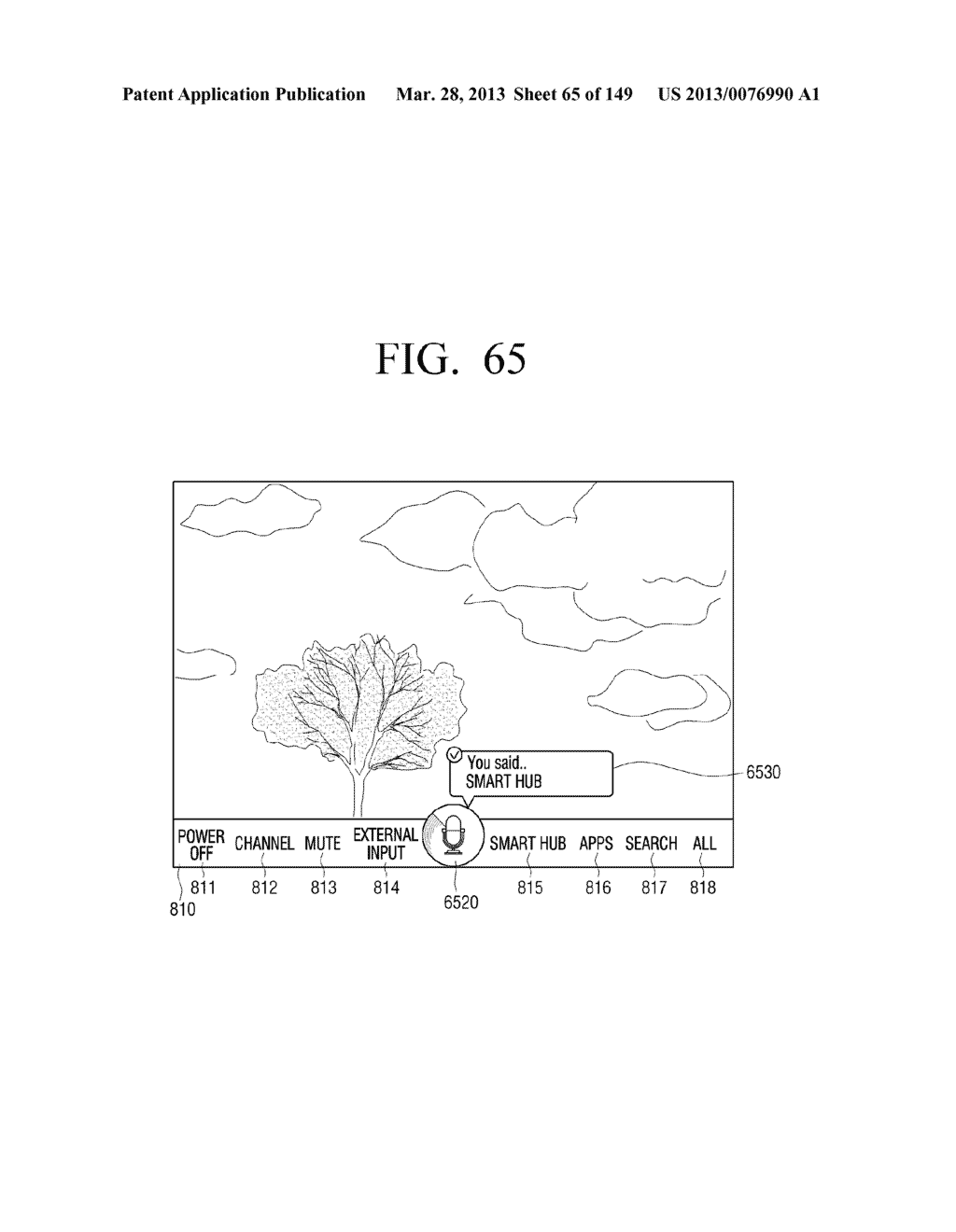 METHOD FOR CONTROLLING ELECTRONIC APPARATUS BASED ON MOTION RECOGNITION,     AND ELECTRONIC APPARATUS APPLYING THE SAME - diagram, schematic, and image 66