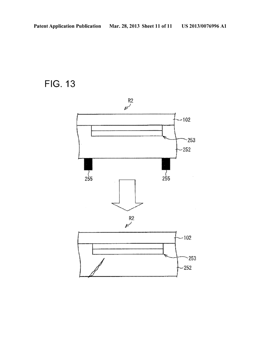 INTEGRATED TOUCH PANEL WITH DISPLAY DEVICE AND METHOD OF MANUFACTURING THE     SAME - diagram, schematic, and image 12