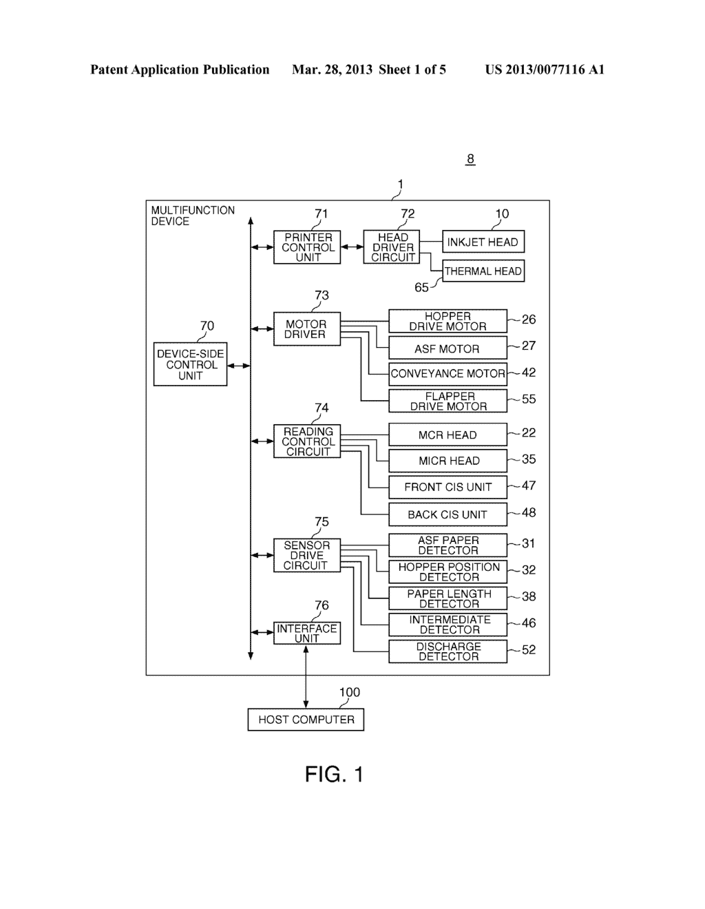 Control Device, Method of Controlling A Multifunction Device, And A     Storage Medium Storing A Program Executed By A Control Unit That Controls     A Recording Device - diagram, schematic, and image 02