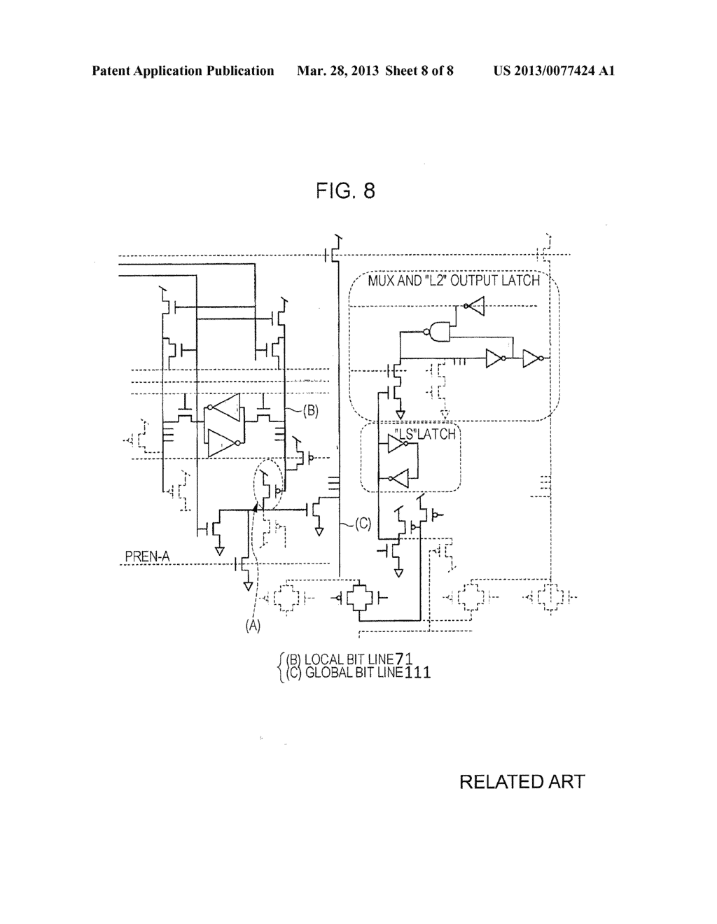 SEMICONDUCTOR MEMORY CIRCUIT AND CONTROL METHOD FOR READING DATA - diagram, schematic, and image 09