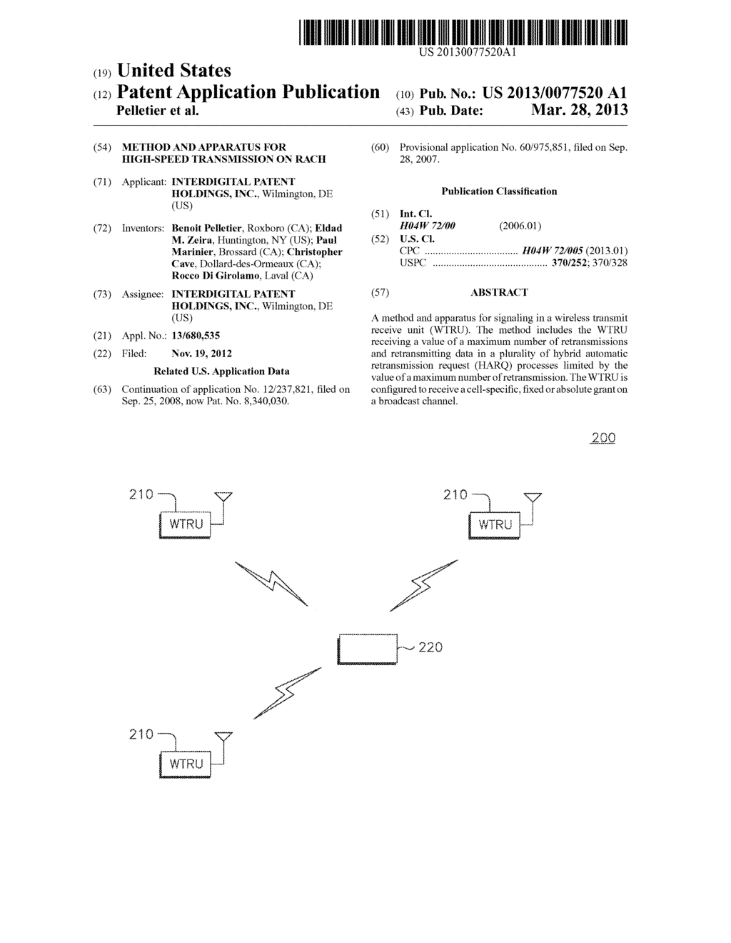 METHOD AND APPARATUS FOR HIGH-SPEED TRANSMISSION ON RACH - diagram, schematic, and image 01