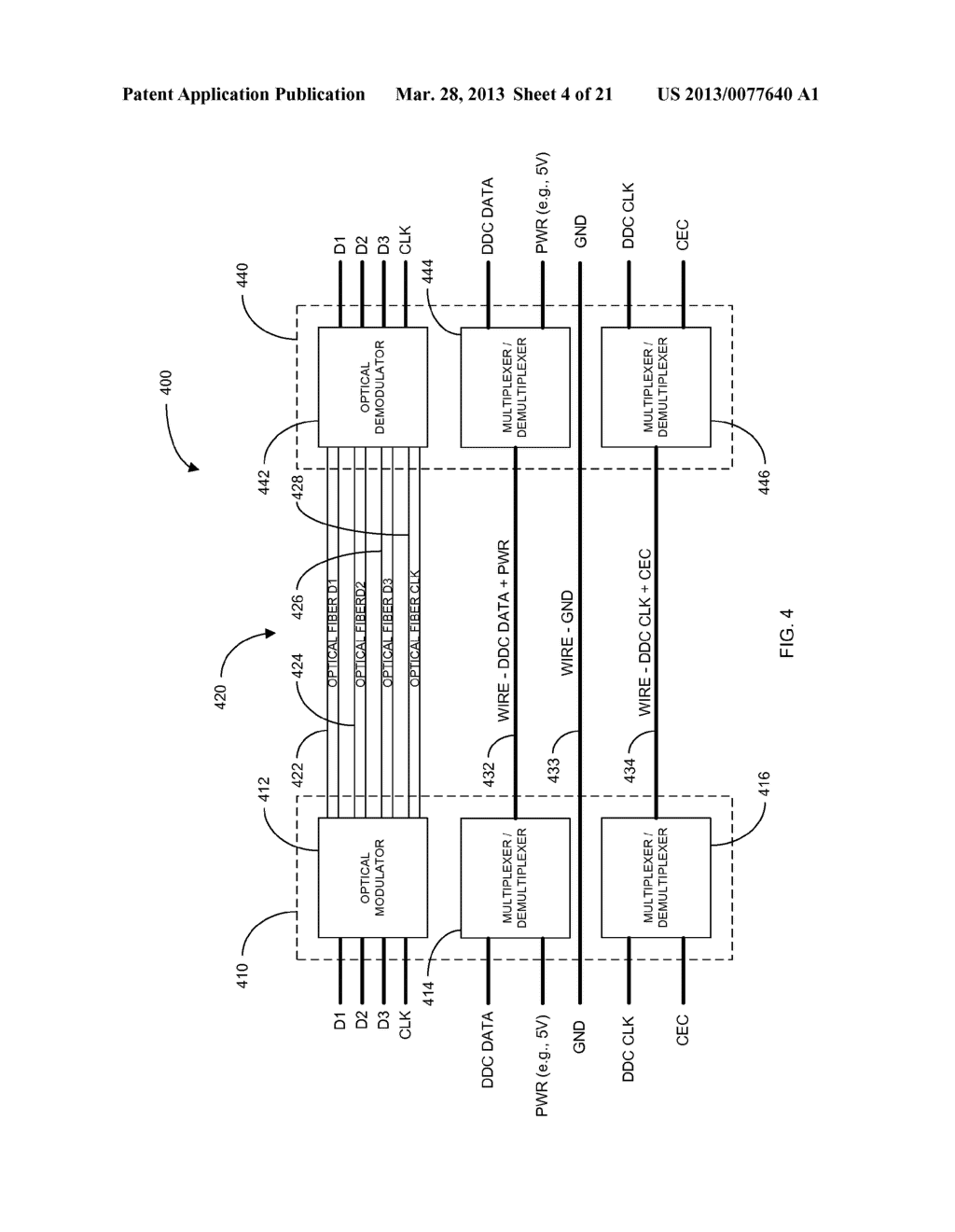 SYSTEM AND METHOD FOR COMMUNICATING OPTICAL SIGNALS VIA COMMUNICATION     CABLE MEDIUM - diagram, schematic, and image 05