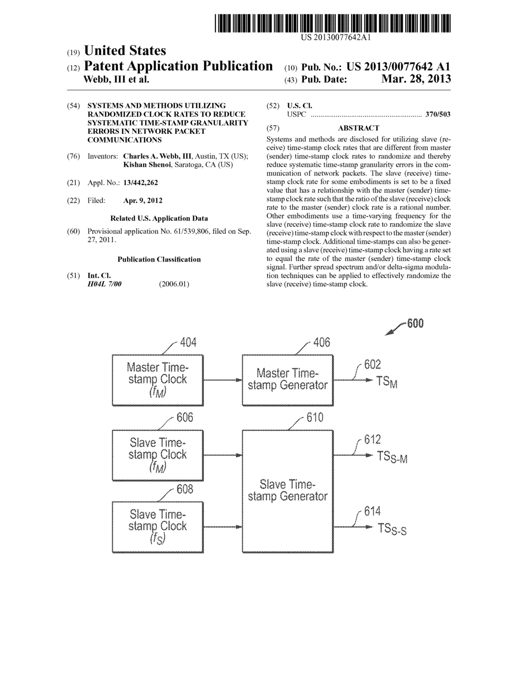 SYSTEMS AND METHODS UTILIZING RANDOMIZED CLOCK RATES TO REDUCE SYSTEMATIC     TIME-STAMP GRANULARITY ERRORS IN NETWORK PACKET COMMUNICATIONS - diagram, schematic, and image 01