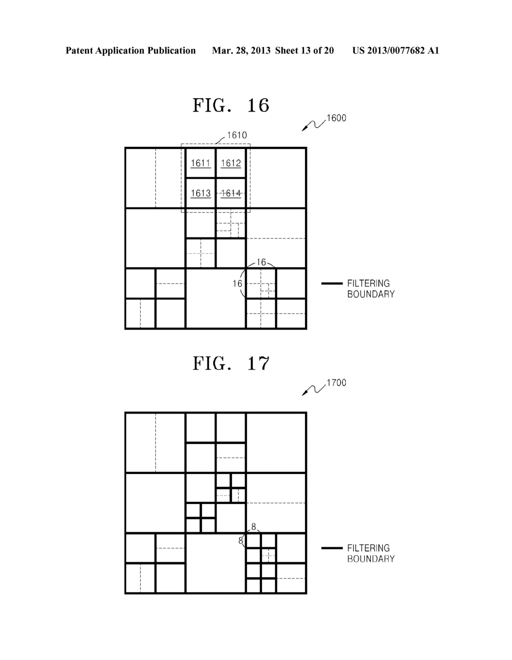 VIDEO ENCODING METHOD AND VIDEO ENCODING APPARATUS AND VIDEO DECODING     METHOD AND VIDEO DECODING APPARATUS, WHICH PERFORM DEBLOCKING FILTERING     BASED ON TREE-STRUCTURE ENCODING UNITS - diagram, schematic, and image 14