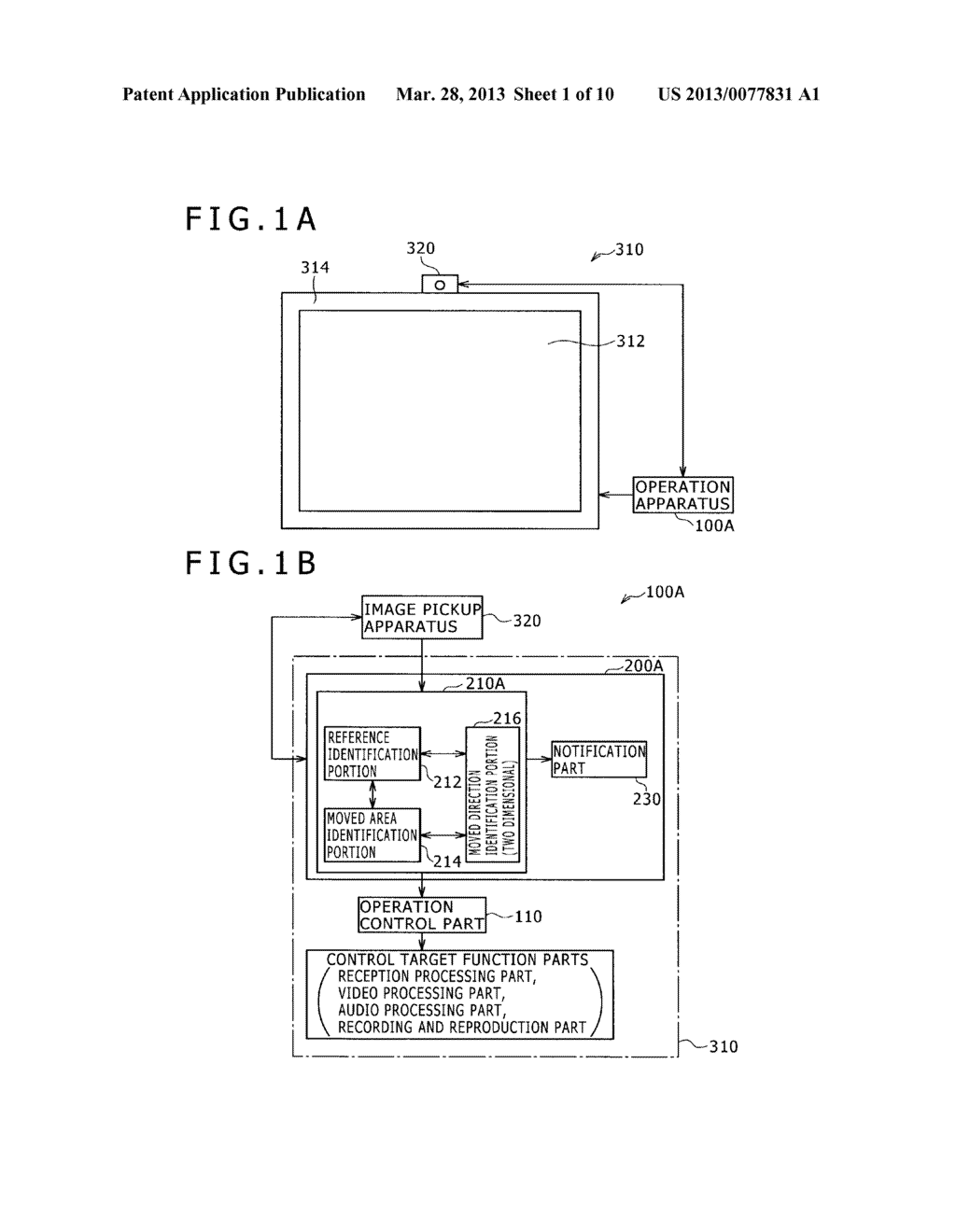 MOTION RECOGNITION APPARATUS, MOTION RECOGNITION METHOD, OPERATION     APPARATUS, ELECTRONIC APPARATUS, AND PROGRAM - diagram, schematic, and image 02