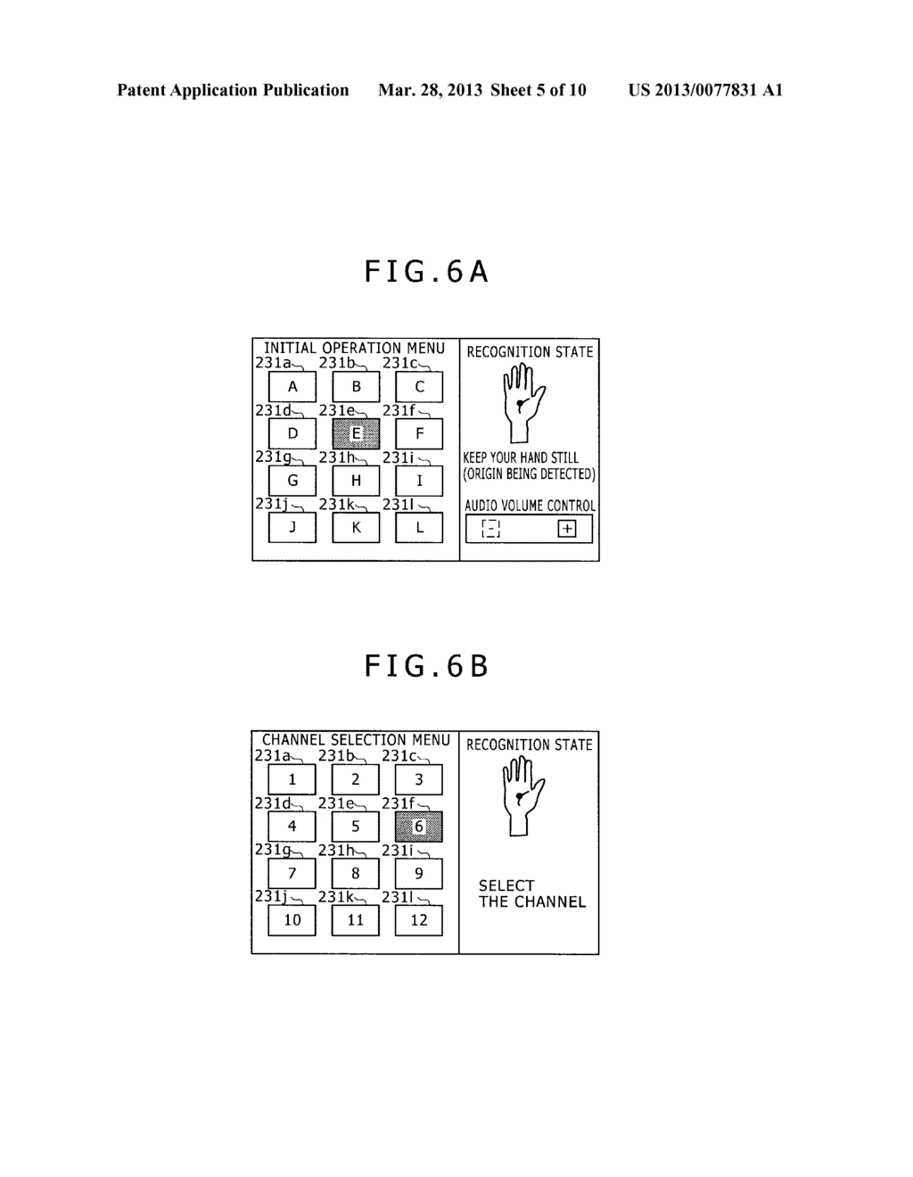 MOTION RECOGNITION APPARATUS, MOTION RECOGNITION METHOD, OPERATION     APPARATUS, ELECTRONIC APPARATUS, AND PROGRAM - diagram, schematic, and image 06