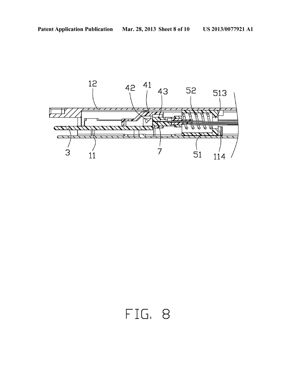 OPTICAL-ELECTRICAL CONNECTOR HAVING A RESILIENT MEMBER      FOR URGING FERRULE     AGAINST LENS MEMBER - diagram, schematic, and image 09