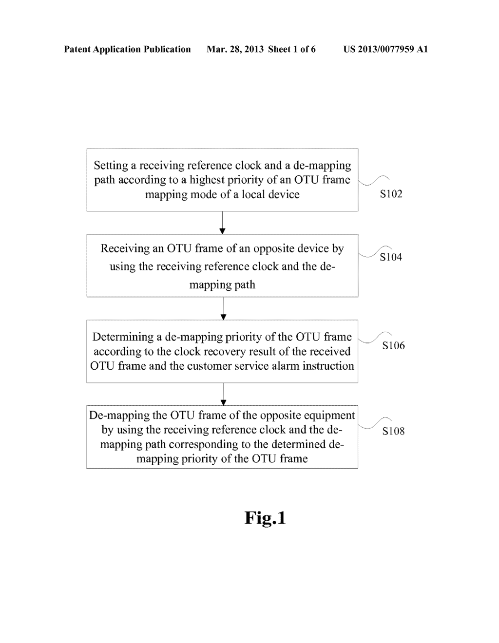 DE-MAPPING METHOD AND DEVICE FOR OPTICAL TRANSPORT UNIT FRAME - diagram, schematic, and image 02