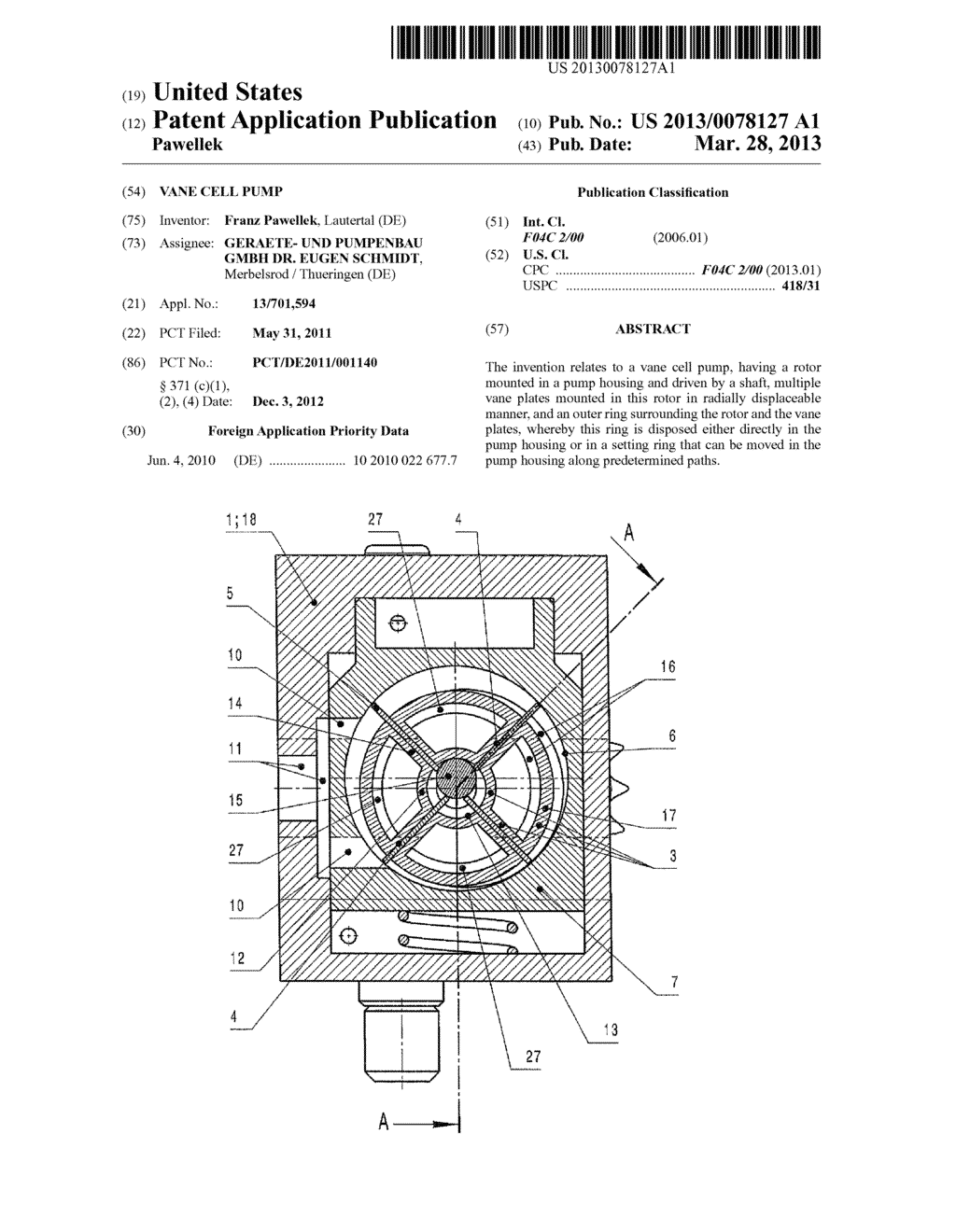 VANE CELL PUMP - diagram, schematic, and image 01