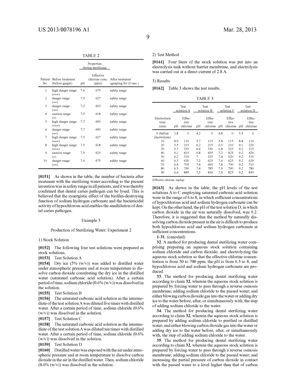 DENTAL STERILIZING WATER, METHOD FOR PRODUCING THE WATER, AND DEVICE FOR     PRODUCING THE WATER - diagram, schematic, and image 13