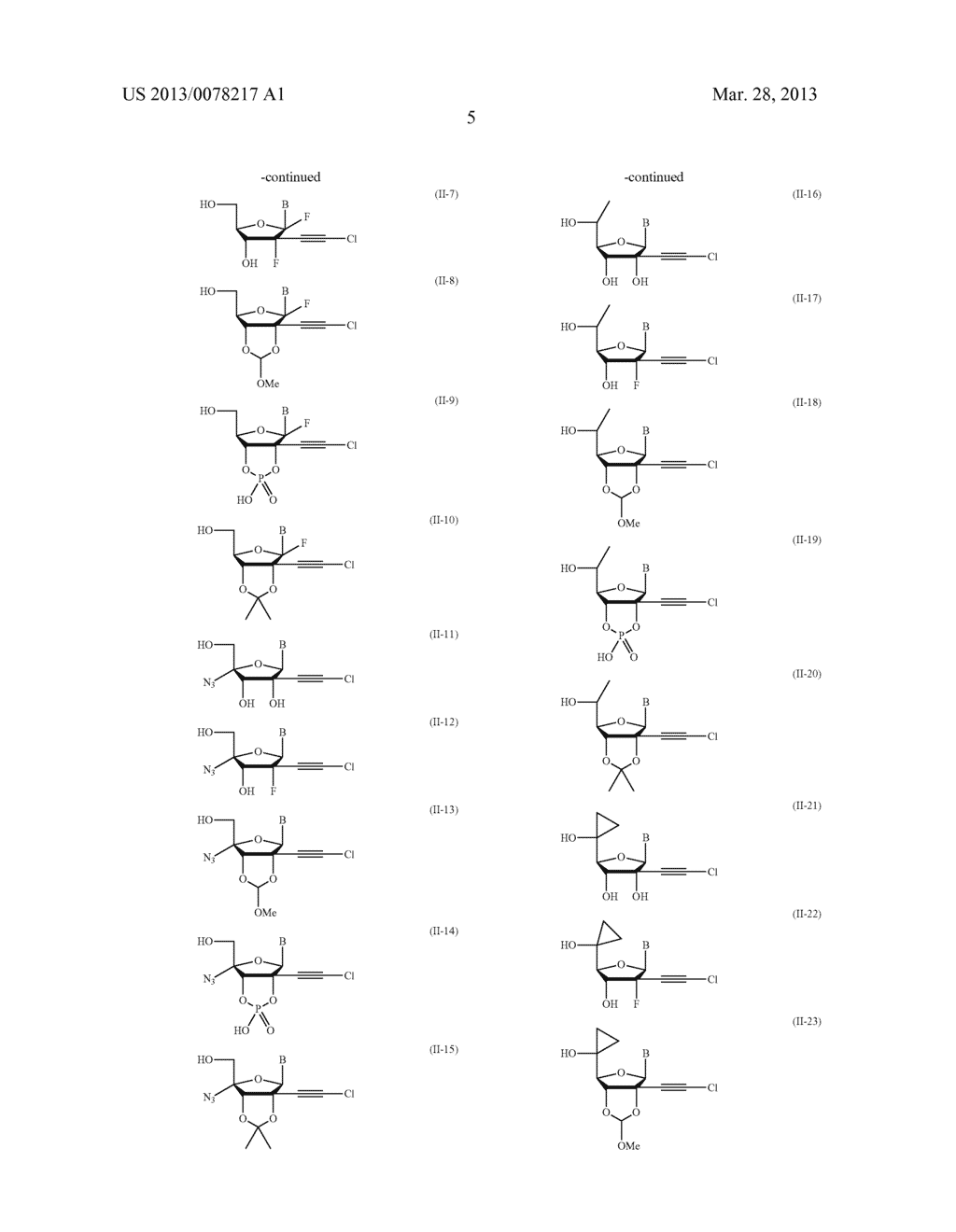 2'-CHLOROACETYLENYL SUBSTITUTED NUCLEOSIDE DERIVATIVES - diagram, schematic, and image 06