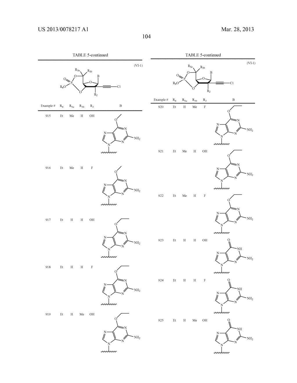 2'-CHLOROACETYLENYL SUBSTITUTED NUCLEOSIDE DERIVATIVES - diagram, schematic, and image 105