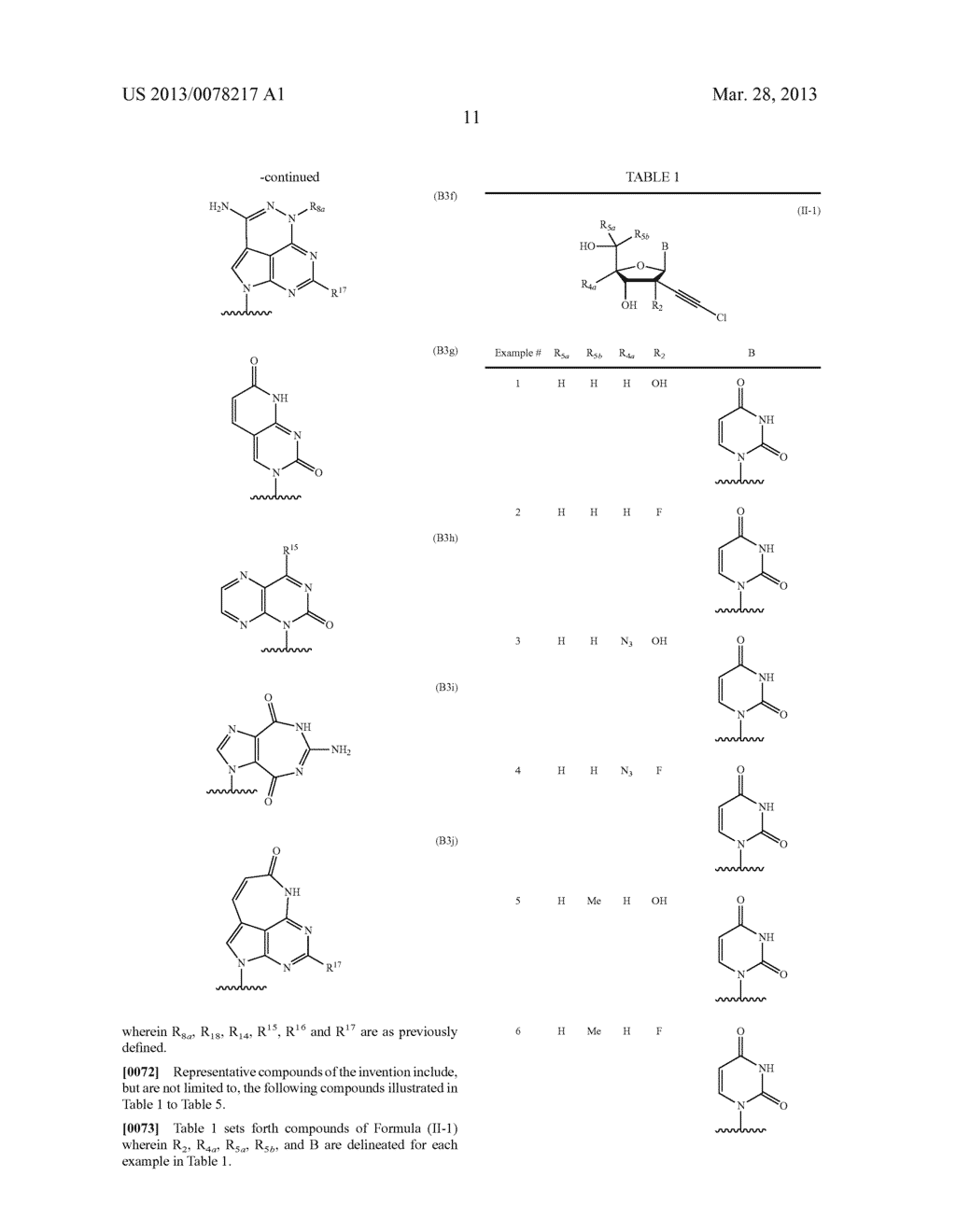 2'-CHLOROACETYLENYL SUBSTITUTED NUCLEOSIDE DERIVATIVES - diagram, schematic, and image 12