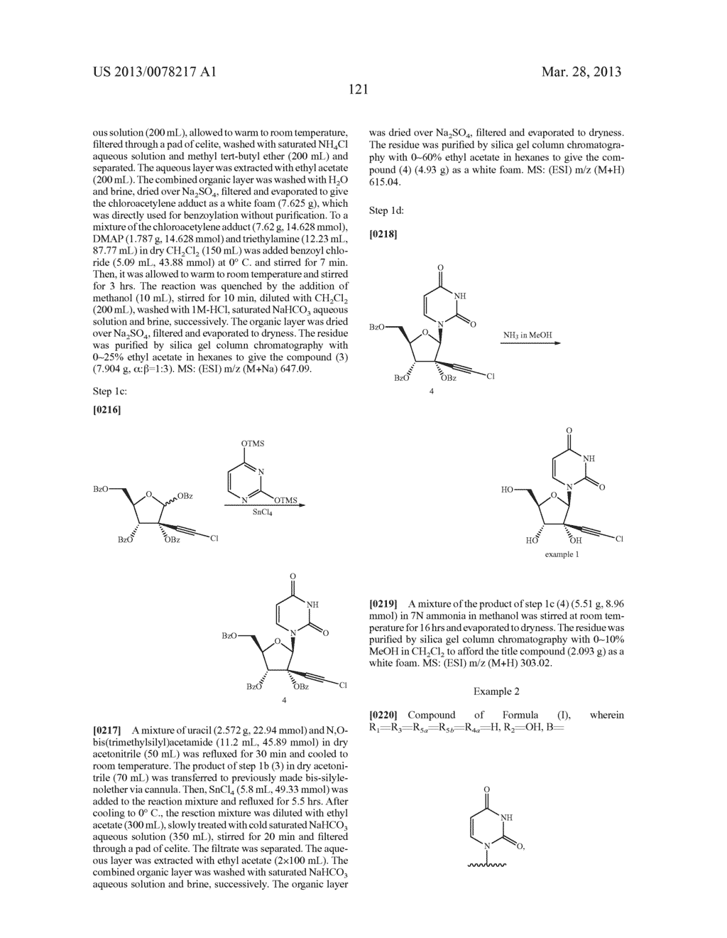 2'-CHLOROACETYLENYL SUBSTITUTED NUCLEOSIDE DERIVATIVES - diagram, schematic, and image 122