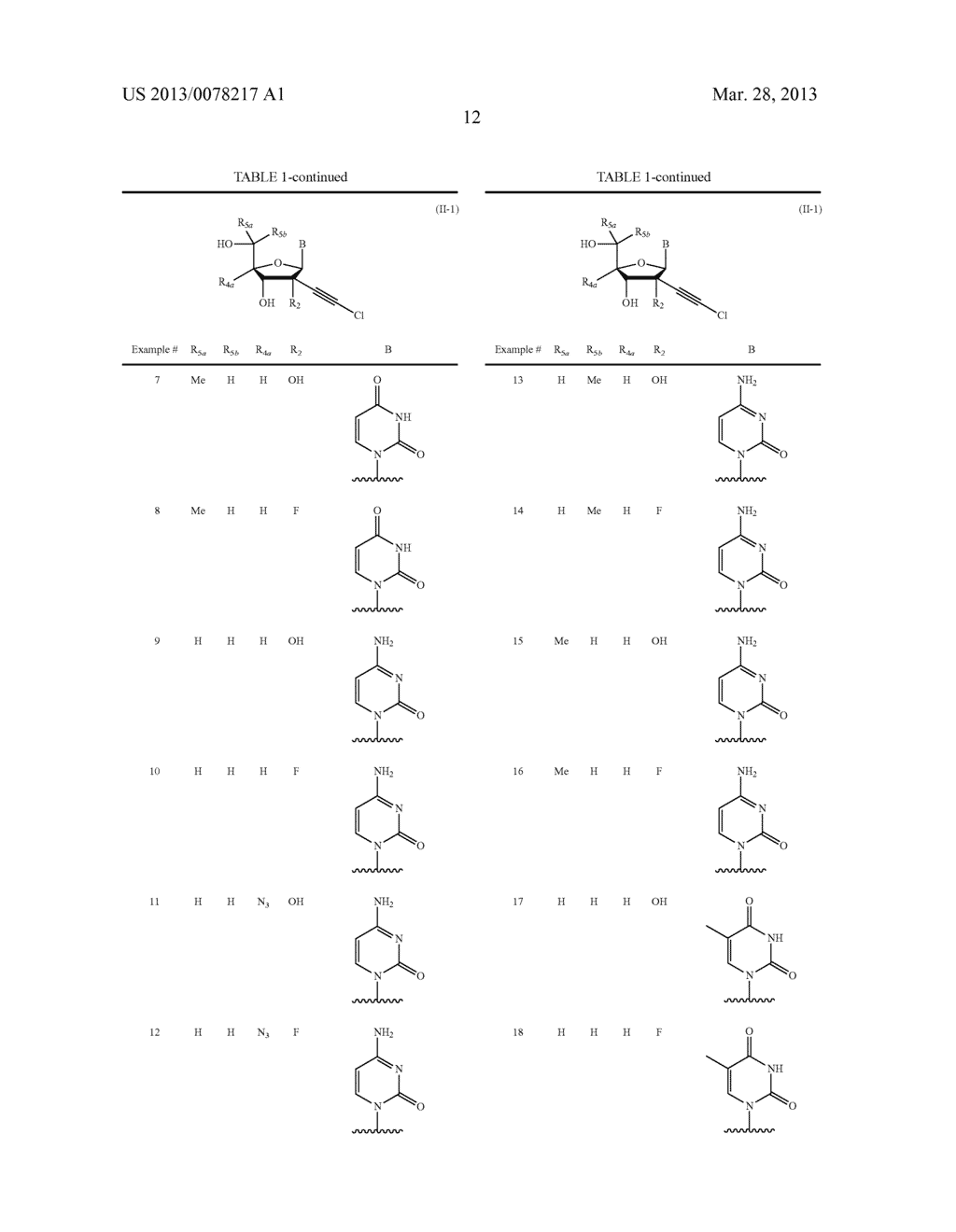 2'-CHLOROACETYLENYL SUBSTITUTED NUCLEOSIDE DERIVATIVES - diagram, schematic, and image 13