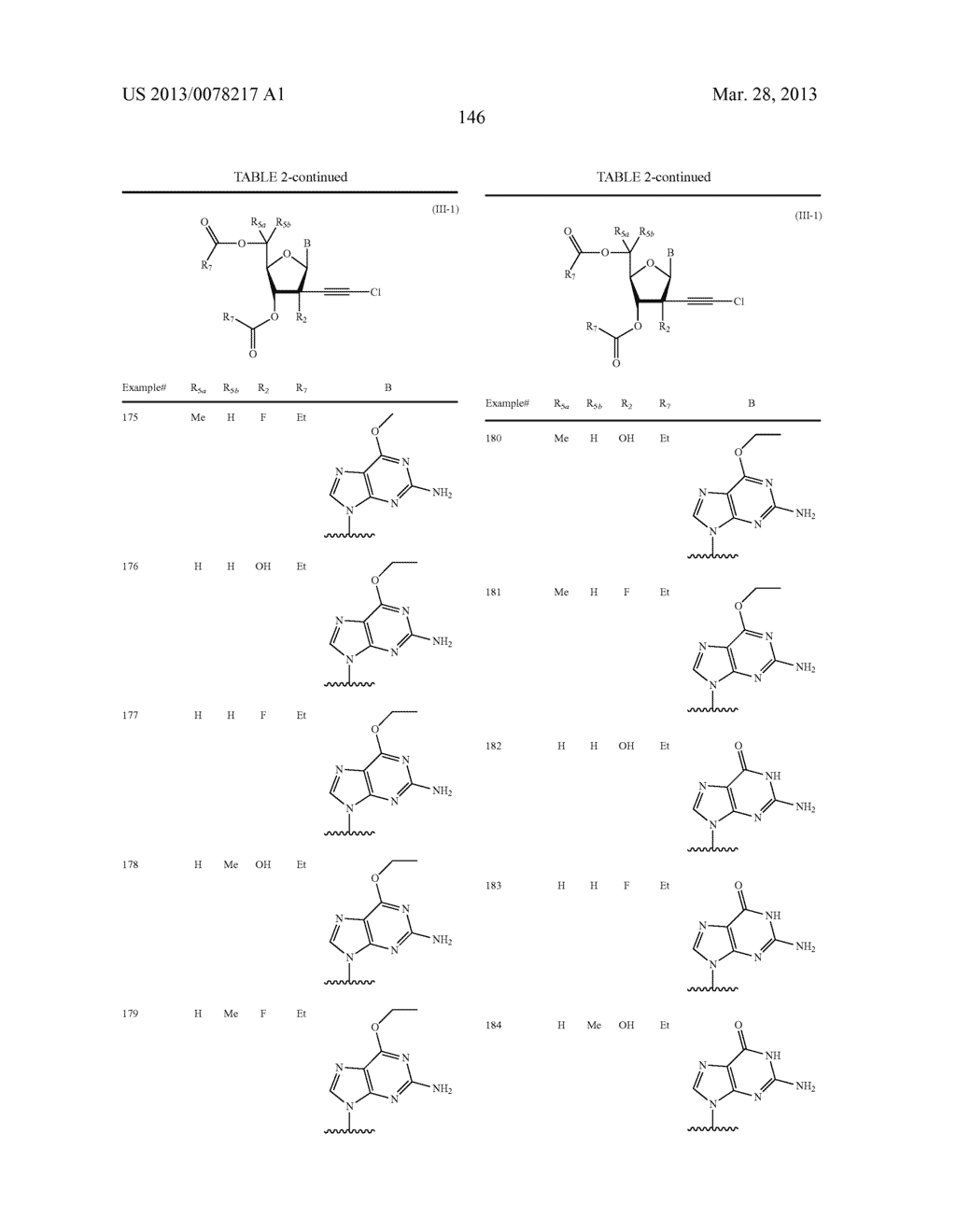 2'-CHLOROACETYLENYL SUBSTITUTED NUCLEOSIDE DERIVATIVES - diagram, schematic, and image 147