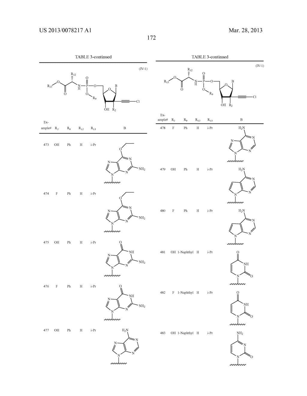 2'-CHLOROACETYLENYL SUBSTITUTED NUCLEOSIDE DERIVATIVES - diagram, schematic, and image 173