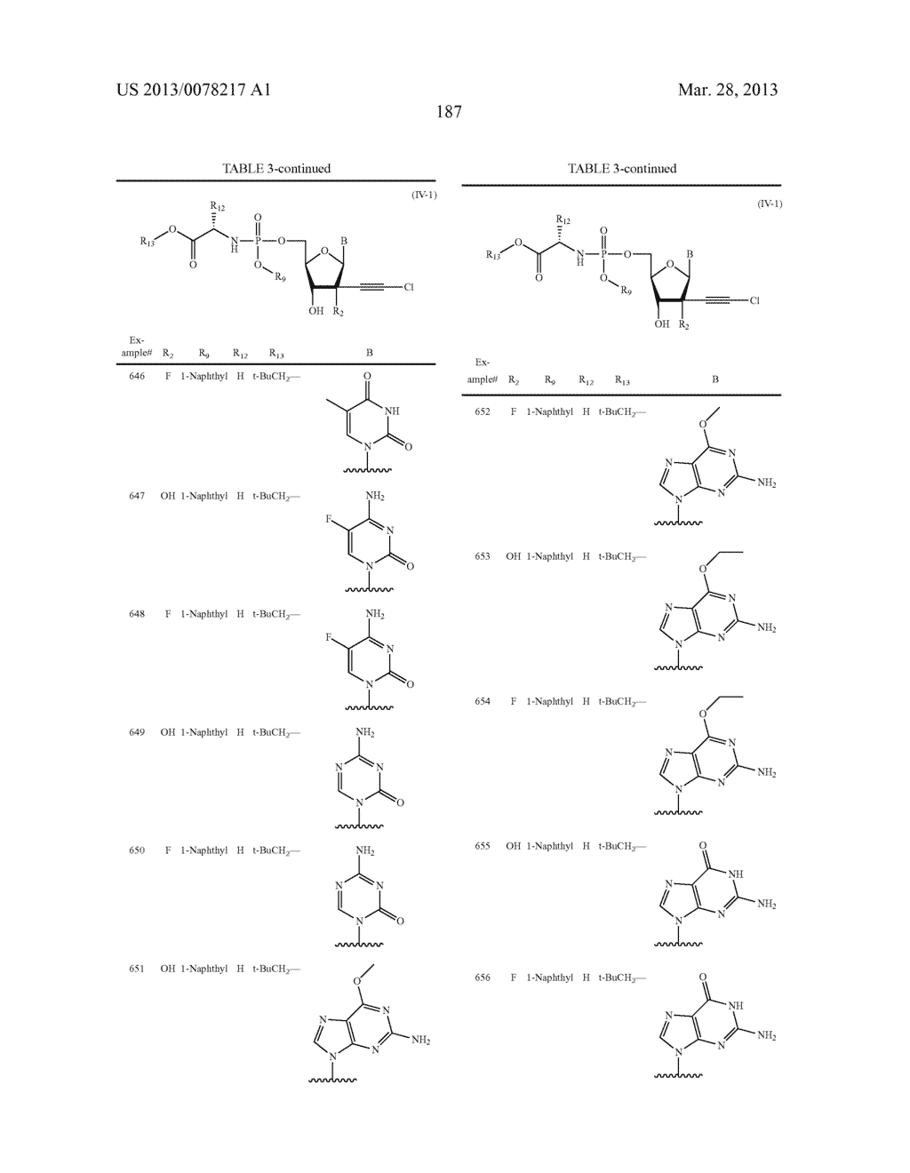 2'-CHLOROACETYLENYL SUBSTITUTED NUCLEOSIDE DERIVATIVES - diagram, schematic, and image 188