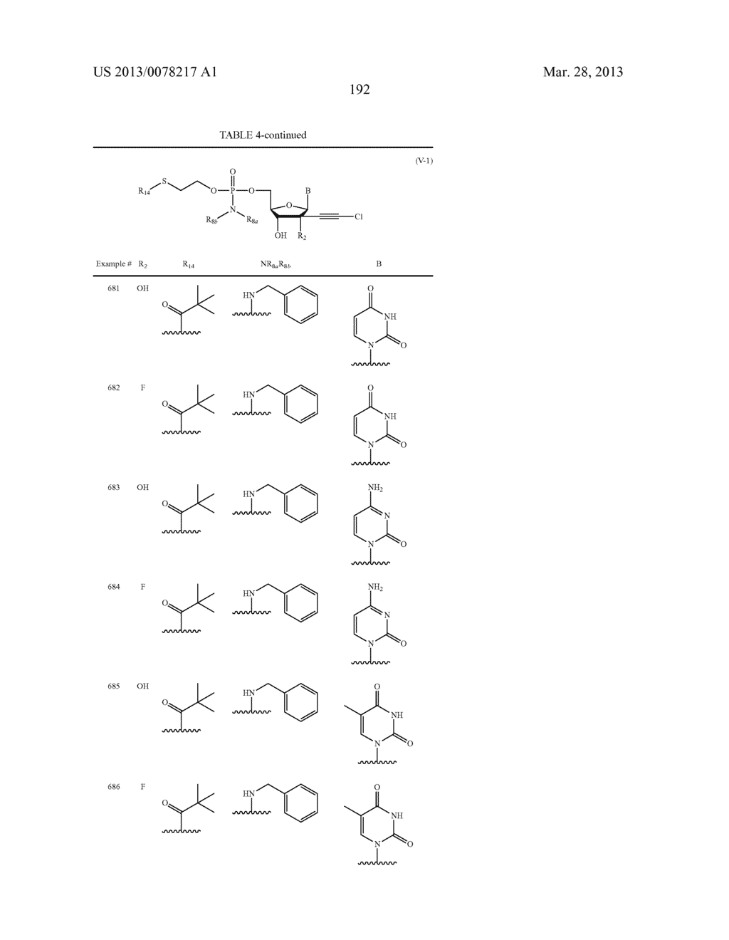 2'-CHLOROACETYLENYL SUBSTITUTED NUCLEOSIDE DERIVATIVES - diagram, schematic, and image 193