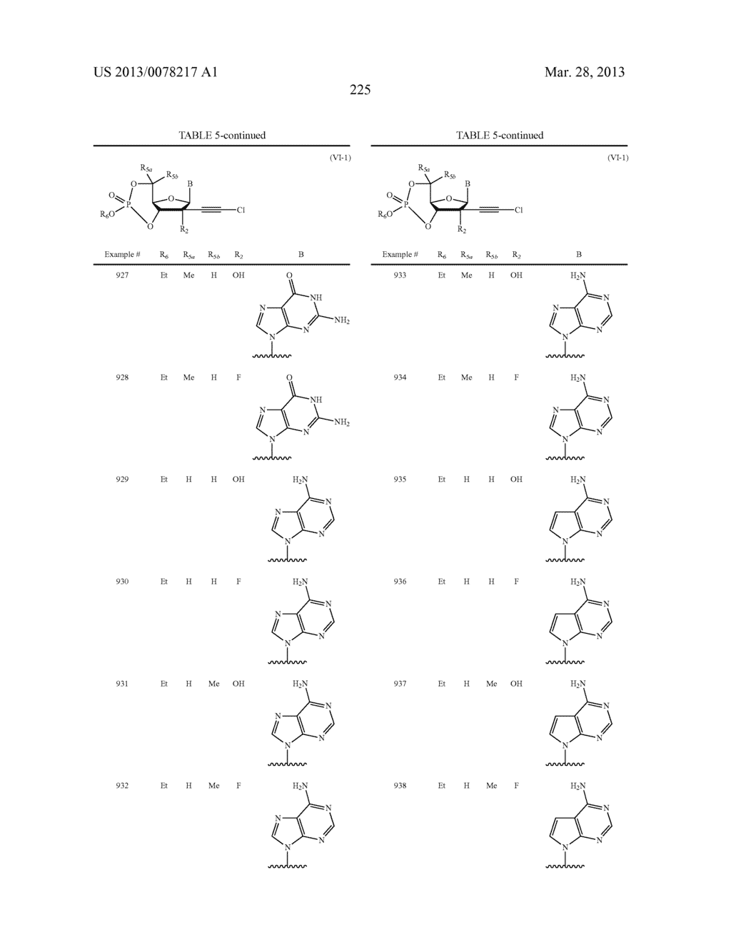 2'-CHLOROACETYLENYL SUBSTITUTED NUCLEOSIDE DERIVATIVES - diagram, schematic, and image 226