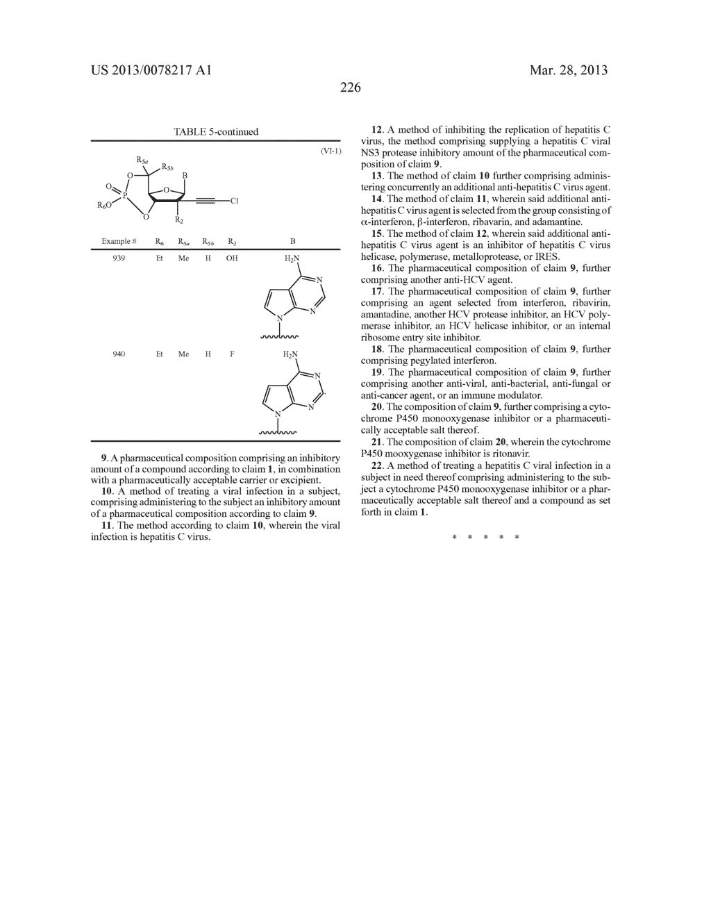 2'-CHLOROACETYLENYL SUBSTITUTED NUCLEOSIDE DERIVATIVES - diagram, schematic, and image 227