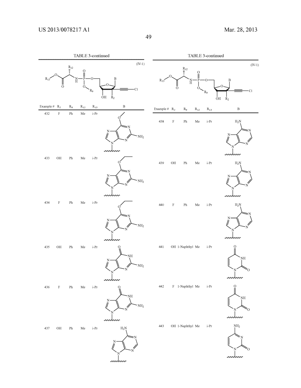 2'-CHLOROACETYLENYL SUBSTITUTED NUCLEOSIDE DERIVATIVES - diagram, schematic, and image 50