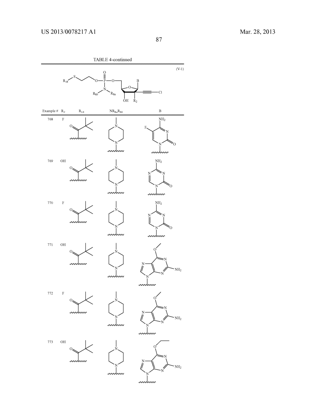 2'-CHLOROACETYLENYL SUBSTITUTED NUCLEOSIDE DERIVATIVES - diagram, schematic, and image 88