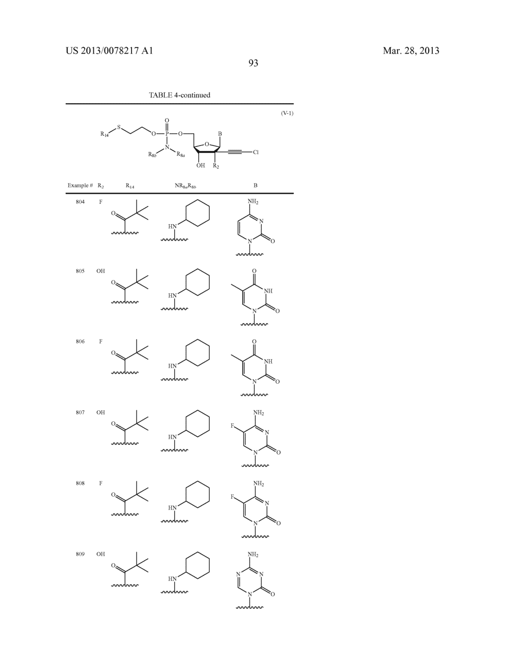 2'-CHLOROACETYLENYL SUBSTITUTED NUCLEOSIDE DERIVATIVES - diagram, schematic, and image 94