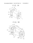 STRUCTURE OF FIBER-REINFORCED COMPOSITE MATERIAL-MADE COMPONENT PART, AND     PRODUCTION METHOD FOR THE COMPONENT PART diagram and image