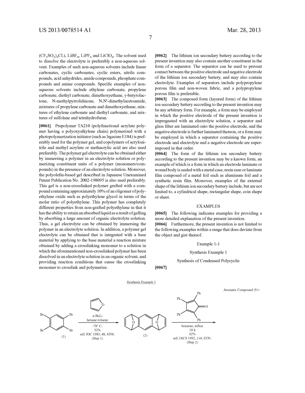 CONDENSED POLYCYCLIC AROMATIC COMPOUND, PRODUCTION PROCESS OF SAME, AND     POSITIVE ELECTRODE ACTIVE MATERIAL FOR LITHIUM ION SECONDARY BATTERY     CONTAINING SAME - diagram, schematic, and image 17