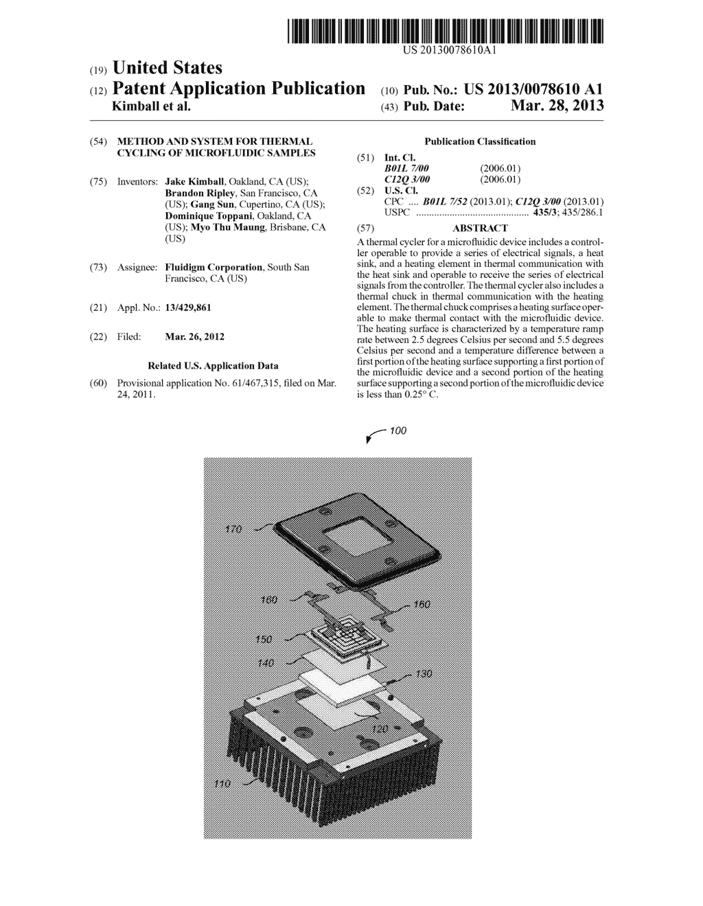 METHOD AND SYSTEM FOR THERMAL CYCLING OF MICROFLUIDIC SAMPLES - diagram, schematic, and image 01