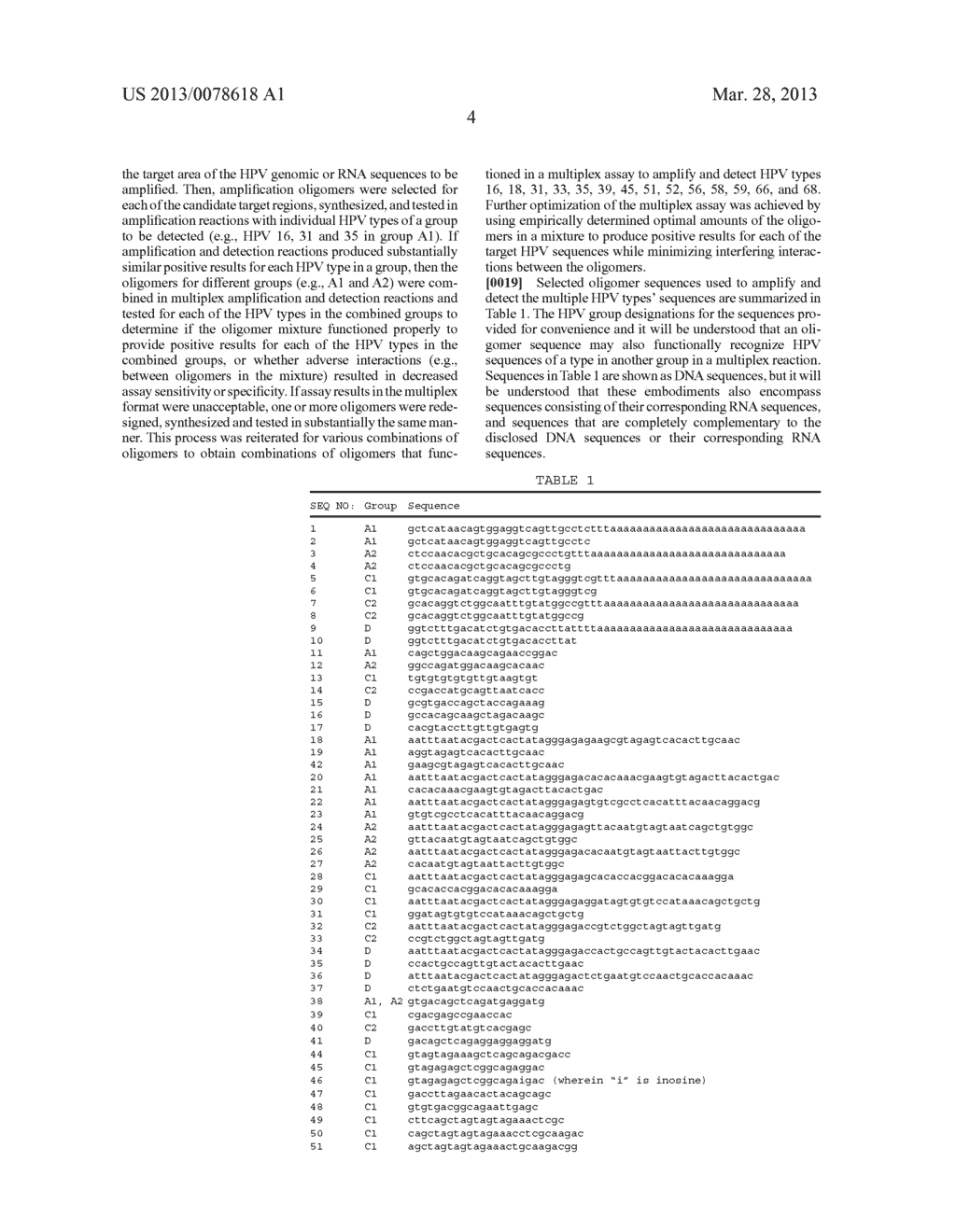 COMPOSITIONS, REACTION MIXTURES AND METHODS FOR DETECTING NUCLEIC ACIDS     FROM TYPE A1 AND/OR TYPE C1 HUMAN PAPILLOMAVIRUS - diagram, schematic, and image 06