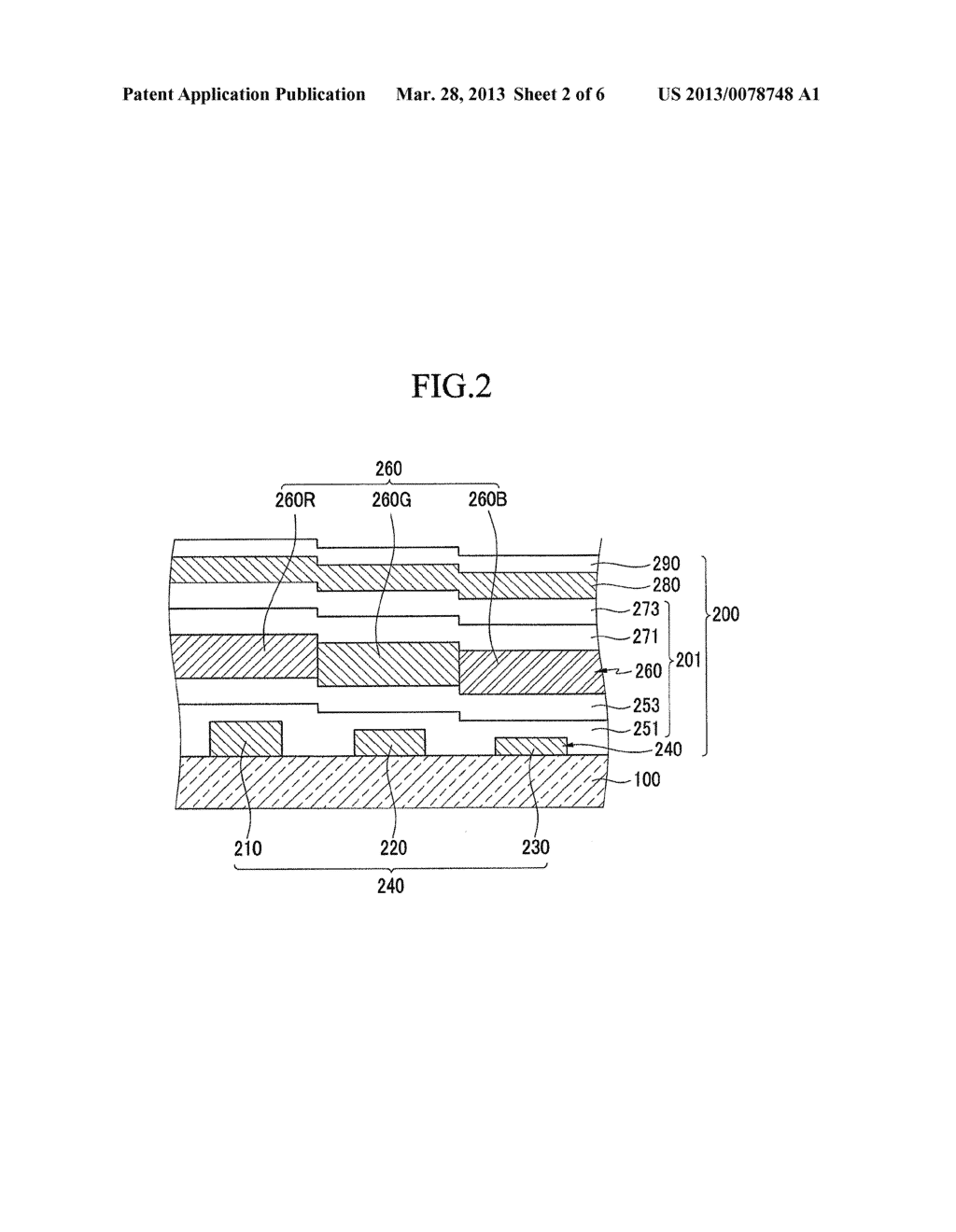 METHOD OF FABRICATING ORGANIC LIGHT EMITTING DIODE DISPLAY - diagram, schematic, and image 03