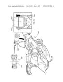 LAUNCHER DEVICE FOR LAUNCHING A SERIES OF ITEMS INTO A SPIN diagram and image