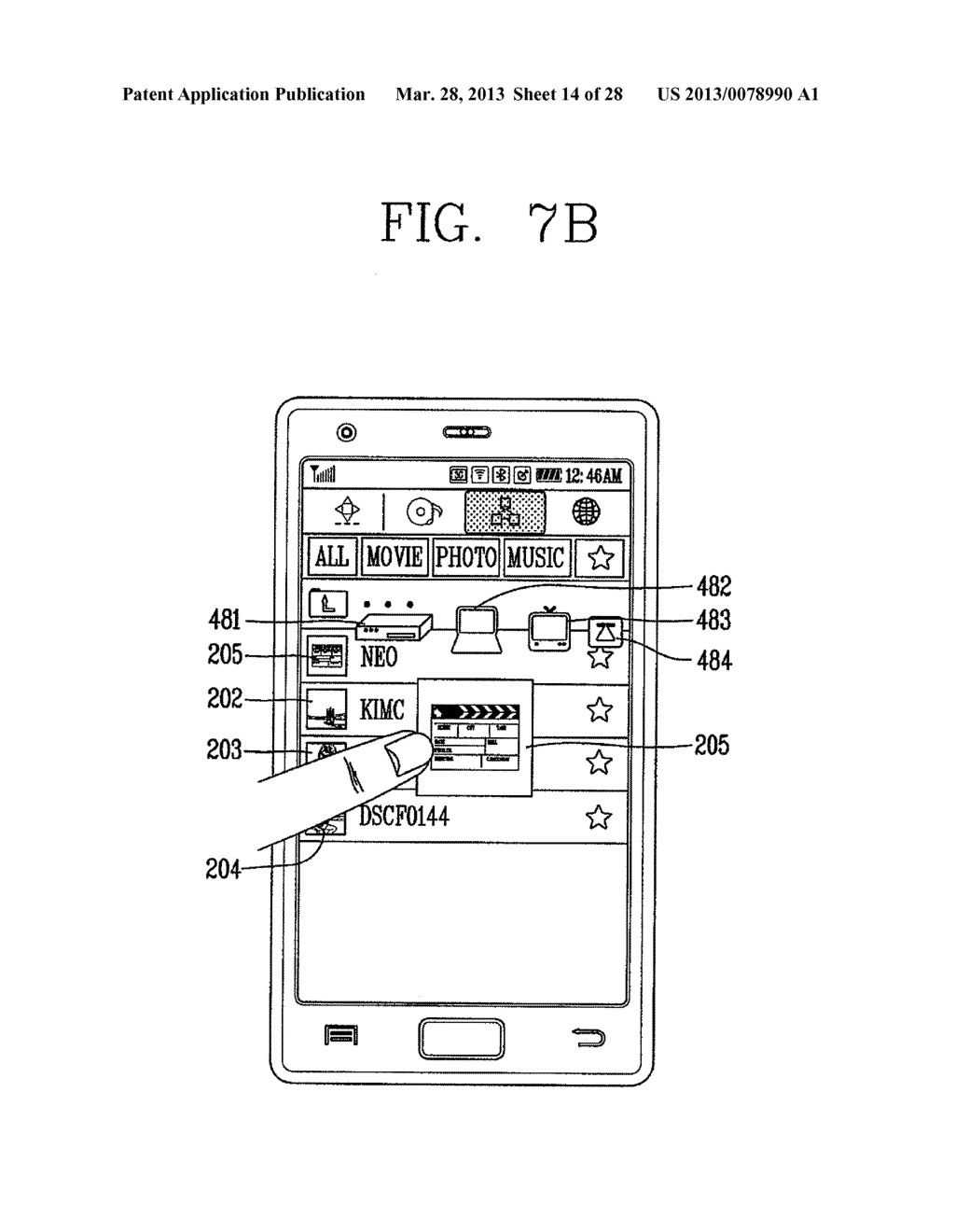 MOBILE DEVICE AND METHOD FOR CONTROLLING REPRODUCTION OF CONTENTS IN     MOBILE DEVICE - diagram, schematic, and image 15