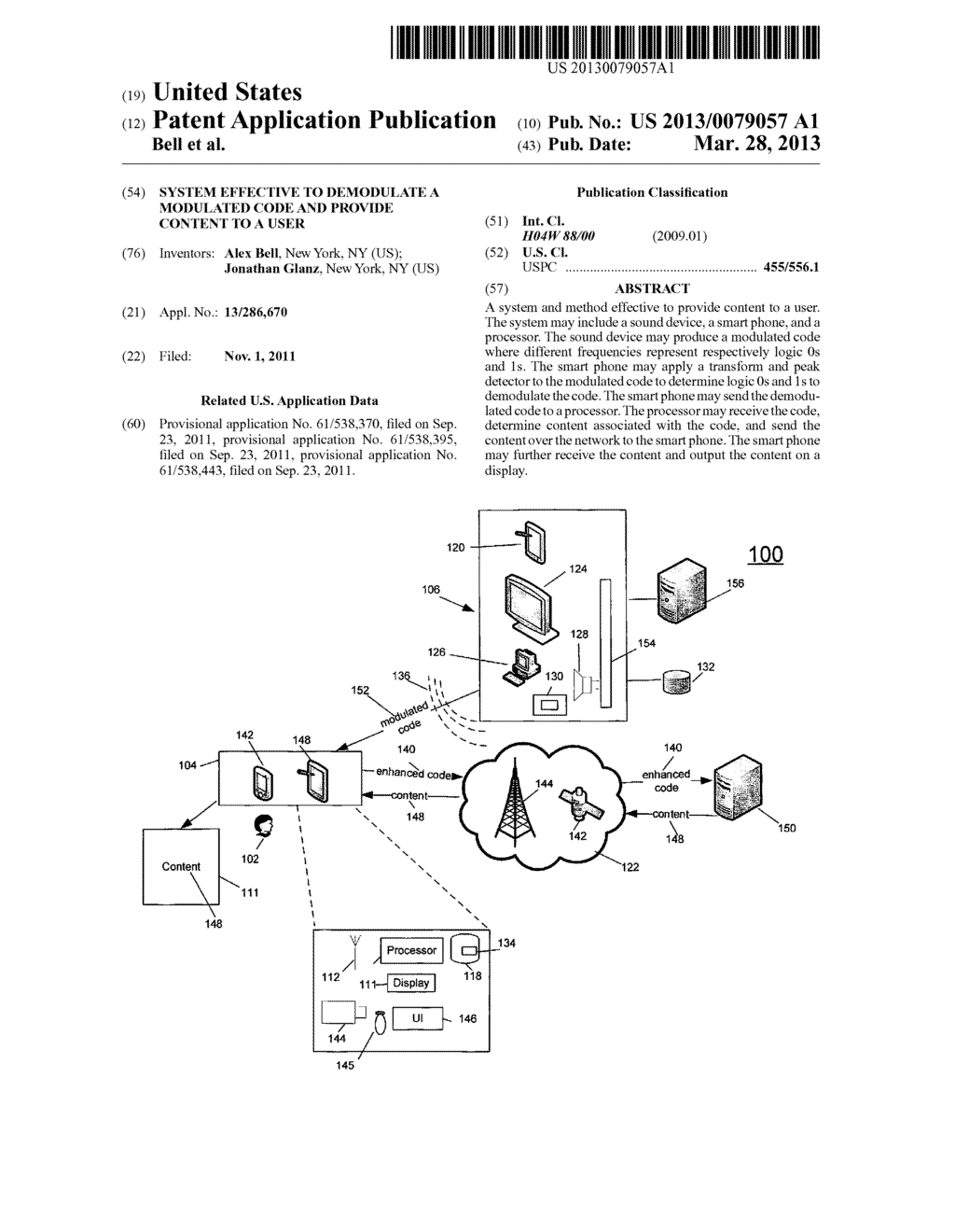 SYSTEM EFFECTIVE TO DEMODULATE A MODULATED CODE AND PROVIDE CONTENT TO A     USER - diagram, schematic, and image 01